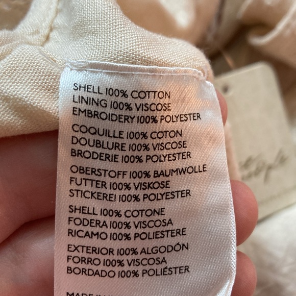 FREE PEOPLE NWT ๐๐ Cropped top. Ruffle sleeves with crochet trim. Bohemian. XS - Picture 12 of 16